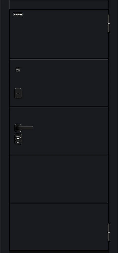 Входная дверь Флэт/SBlack Black Shell/White Silk BR6170 внешняя сторона