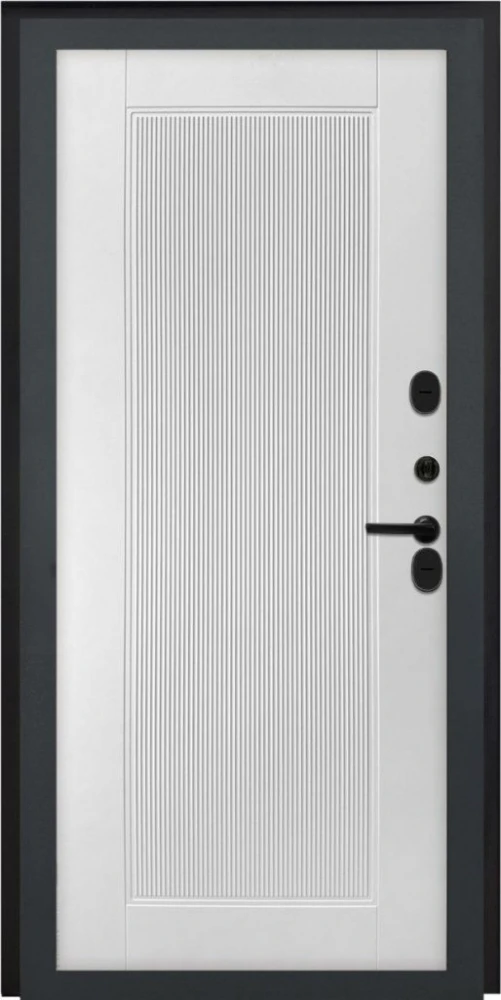 Входная дверь ДвериПРО Термо серебро ПВХ 10мм Астрод веллуто бьянко DPRO228224 внутренняя сторона