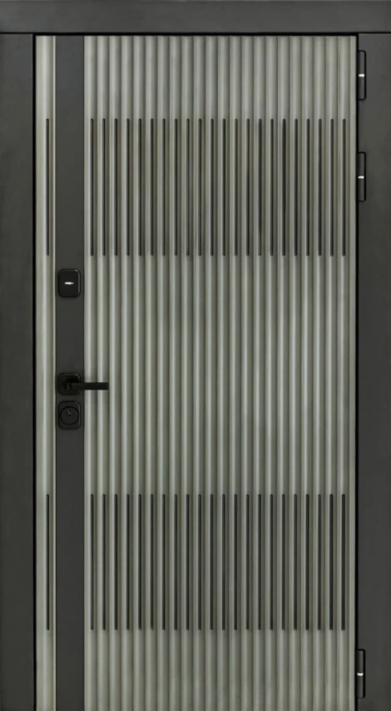 Входная дверь ДвериПРО Elfy СБ-1 (ст. белое, 16мм, капучино) DPRO221081 внешняя сторона